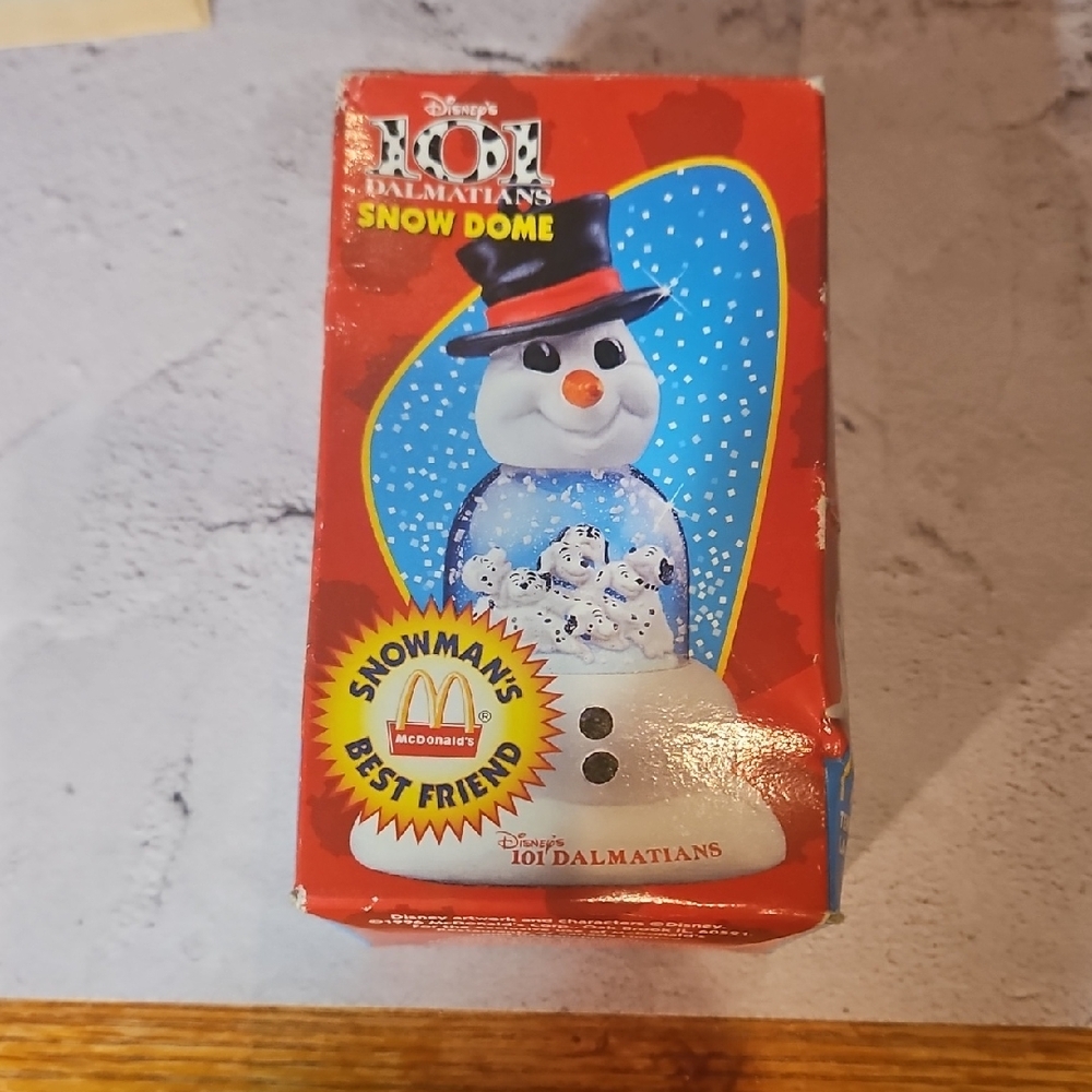🌟3/$25🌟1996 McDonald's Disney's 101 Dalmatians Snowman's Best Friend snow dome